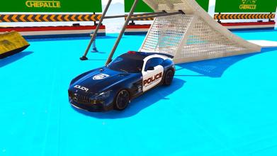 Impossible Extreme Stunt Superhero Police Car Game截图1