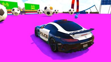 Impossible Extreme Stunt Superhero Police Car Game截图2