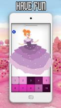 Princess Coloring Book - Glitter Color by Number截图1