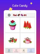 Candy color by number : Pixel art cupcake截图4