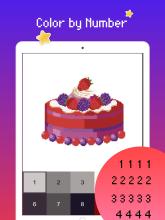 Candy color by number : Pixel art cupcake截图2