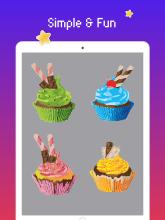 Candy color by number : Pixel art cupcake截图1