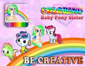 Baby Pony Sister Coloring截图3