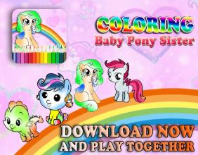 Baby Pony Sister Coloring截图1