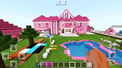 Pink House Pixel craft 2019 Map for Girls截图1