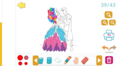 Coloring Book for Disney Princess  for girls game截图1