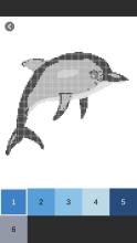 Dolphin Pixel Art Coloring By Number截图5