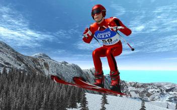 Ski Jump Super Skiing Safari Adventure截图2