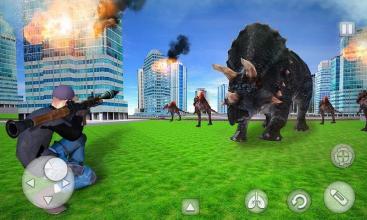 Flying Helicopter Sniper Dinosaur Hunting Game 3D截图1