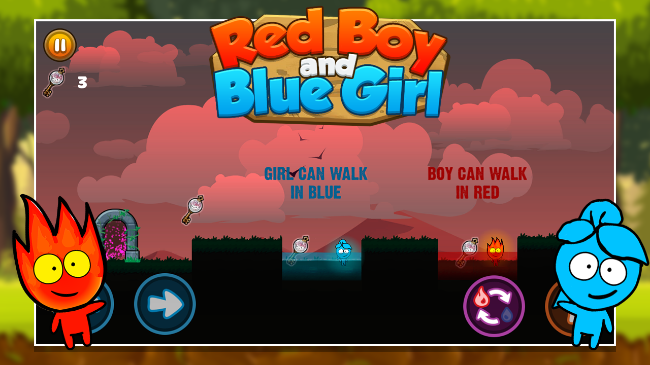 Red boy and Blue girl - Forest Temple Maze 2截图3