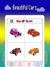 Cars color by number: Pixel art vehicle coloring截图4