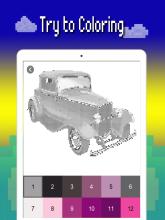 Cars color by number: Pixel art vehicle coloring截图3