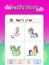 Unicorn color by number: Pixel art coloring 2019截图4