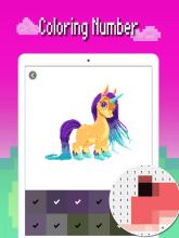 Unicorn color by number: Pixel art coloring 2019截图2