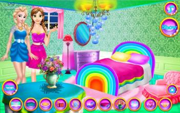 Frozene Room Cleaning  Dress up games for girls截图1