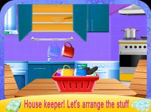 Girls House Dish Washing Kitchen Cleaning Game截图1