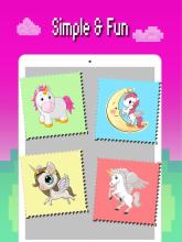 Unicorn color by number: Pixel art coloring 2019截图1