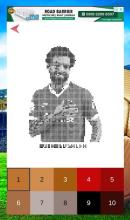 Pixel Football Player Coloring Pages by Number截图4