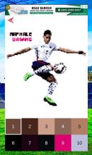 Pixel Football Player Coloring Pages by Number截图1