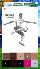 Pixel Football Player Coloring Pages by Number截图2