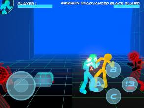 Stickman Neon Warriors Street Fighting截图1