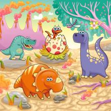 New Jurassic Dinosaur Cartoon  Dino Jump Game截图4