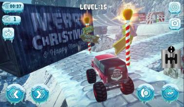 Chrismas Mountain Monster Truck Stunts截图1