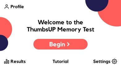 ThumbsUP - free test of Memory and Attention截图2