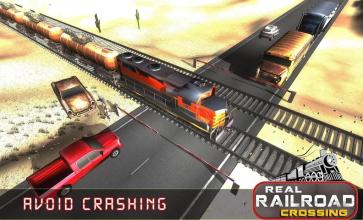 Real Railroad Train Crossing - Free Train Games截图2