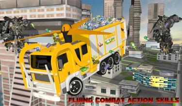 City Garbage Truck Flying RobotTrash Truck Robot截图2