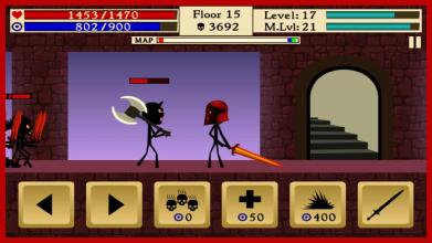 Stickman Dungeon Dark Knight截图2