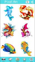 Color By Number Koi Fish Pixel Art Game截图1