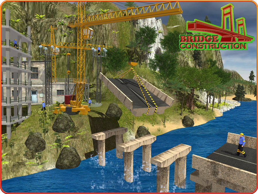 River Road Bridge Construction Crane Simulator 18截图3