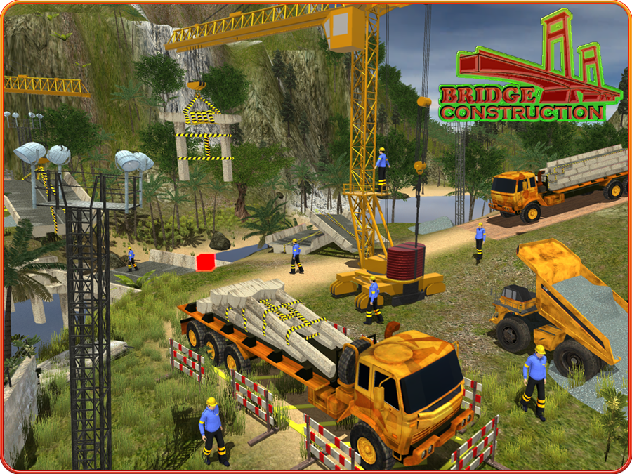 River Road Bridge Construction Crane Simulator 18截图5