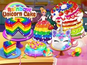 Rainbow Unicorn Cake Maker: Free Cooking Games截图4