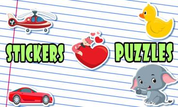 Stickers puzzles game for kids截图3