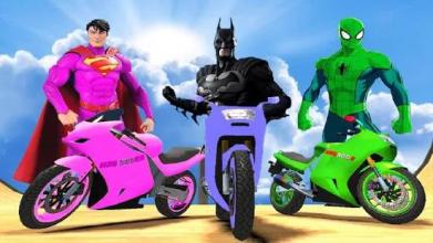 Superheroes Bike Stunt Racing Rider Games 2018截图4