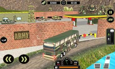 Off Road Army Bus Driving:Soldier Transport Duty截图1