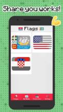 Flags pixel art  Color by Number Flags截图3