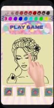 Beauty Hairstyle salon coloring book截图2