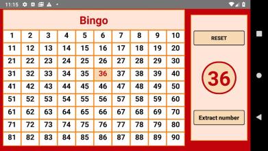 Bingo - numbers extractor - 90 numbers截图2