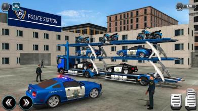 US Police Robot Car Transporter Police Plane Game截图5