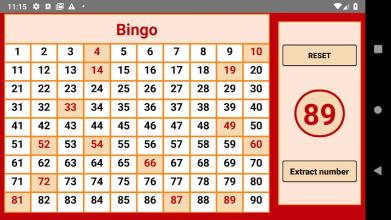 Bingo - numbers extractor - 90 numbers截图1