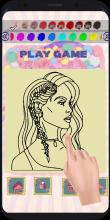 Beauty Hairstyle salon coloring book截图1