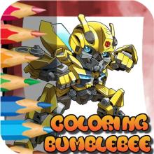 Coloring Bumble bee and Optimus截图2