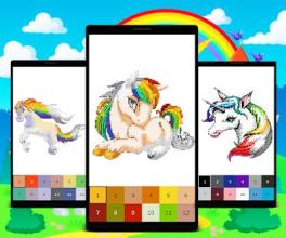 Unicorn Color by Number: Paint Unicorn Pixel Art截图1