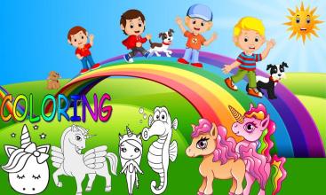 Unicorn Coloring  Little Pony Coloring for Kids截图3