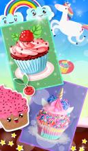 Unicorn Rainbow Cup Cake  Kids Cooking Game截图2