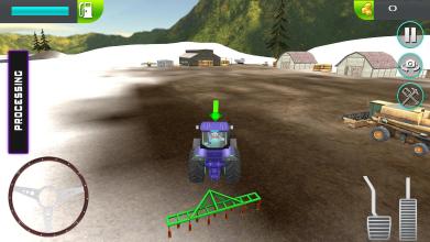 Bleu Tractor  Farming Simulator Toy 3D截图4