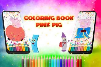 Coloring Pink Pig Pages截图1